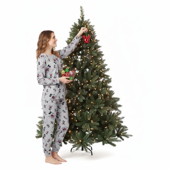 Mickey Mouse Disney Womens 2-piece Lounge Set Cozy Side Seam Pockets - Picture 2 of 9